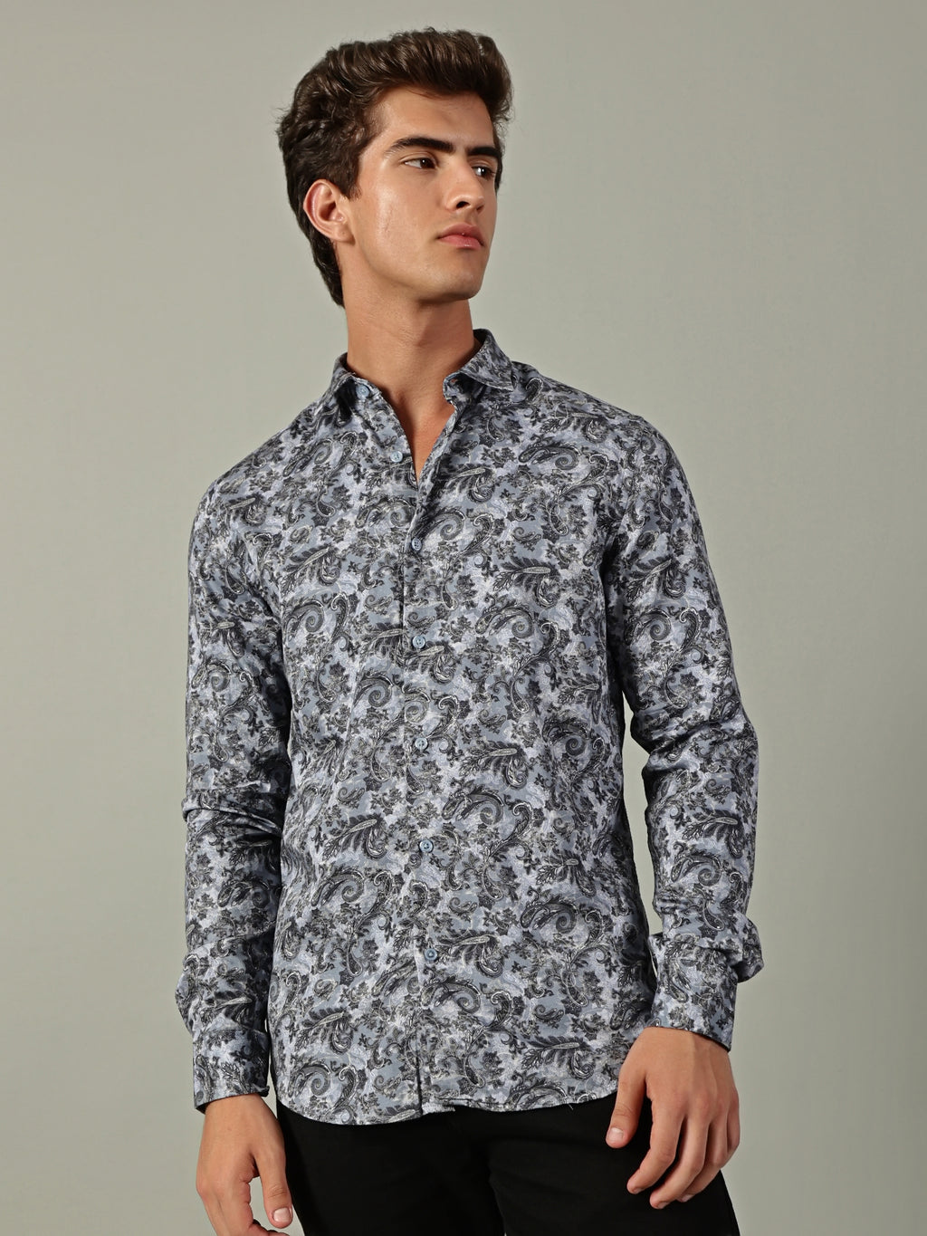 Blue Printed Shirt