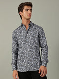 Blue Printed Shirt