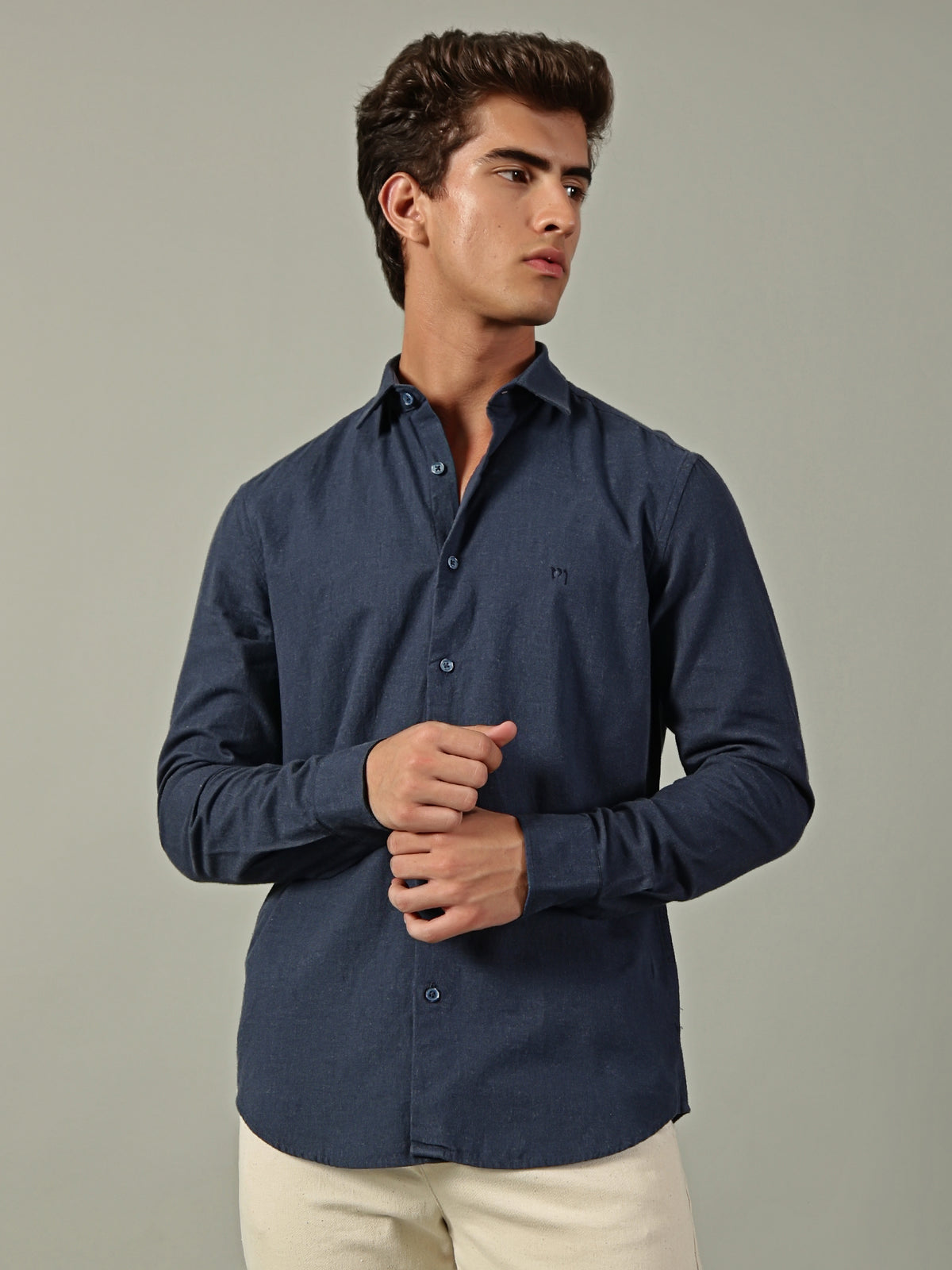 Navy Blue Plain Shirt