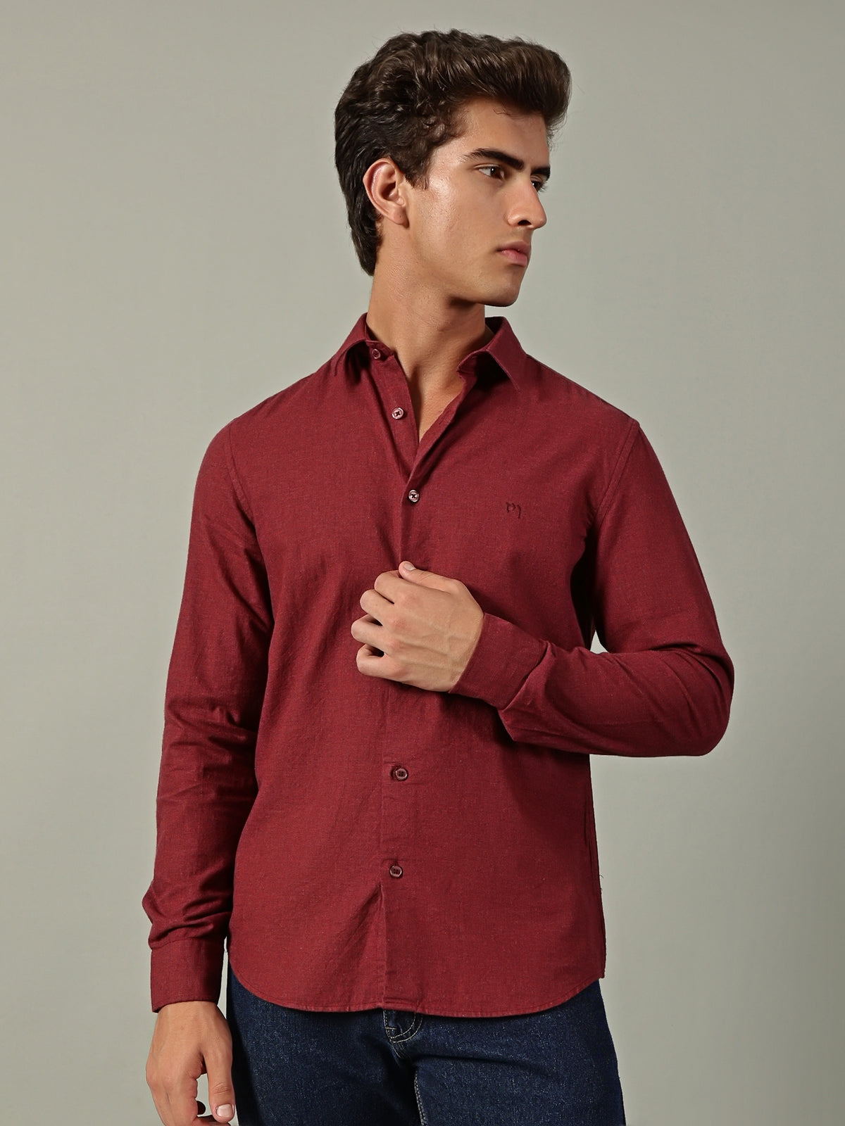 Maroon Plain Shirt