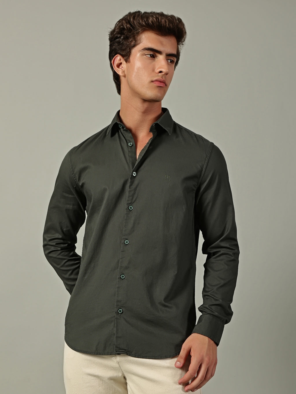 Green Plain Shirt