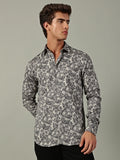 Ash Grey Printed Shirt