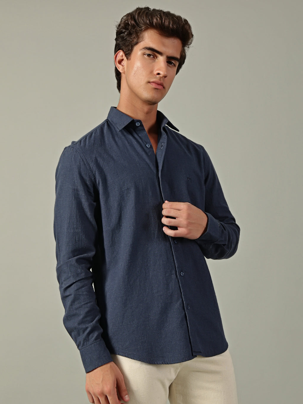 Navy Blue Plain Shirt