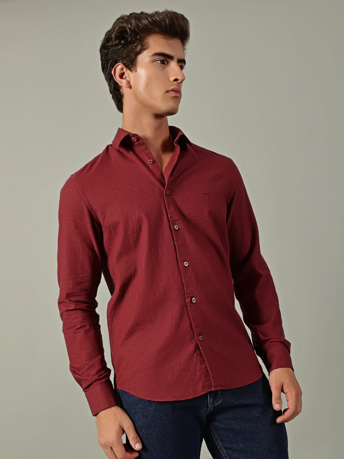 Maroon Plain Shirt