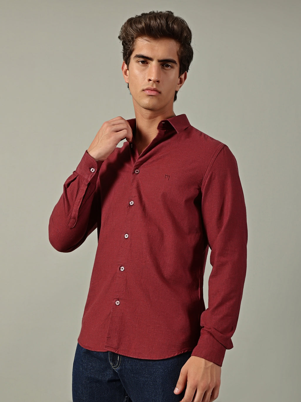 Maroon Plain Shirt