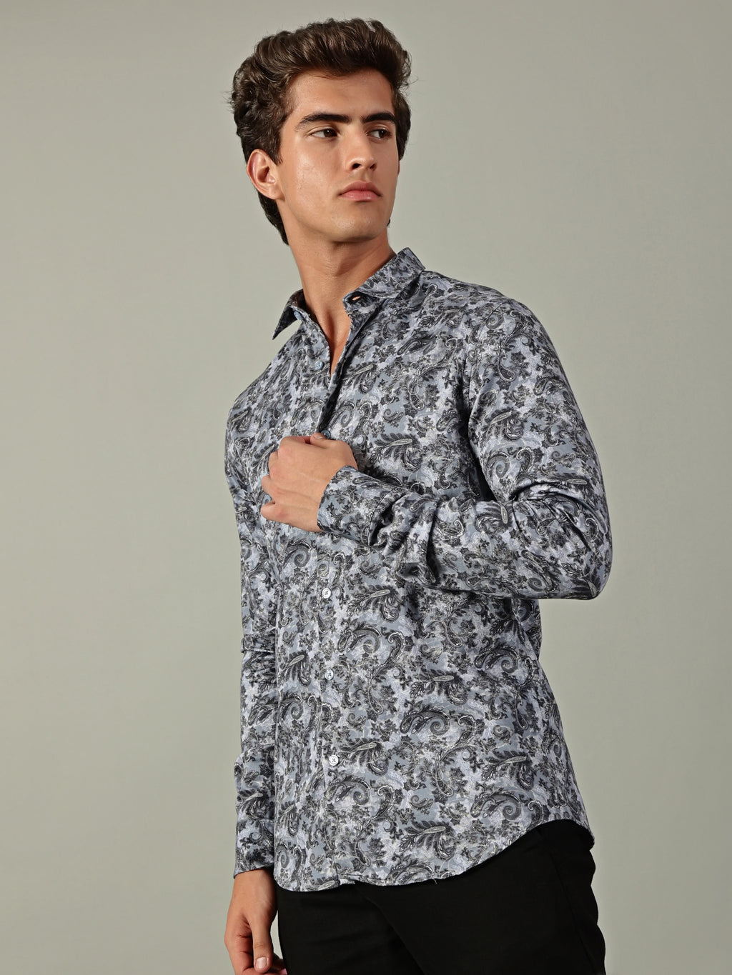 Blue Printed Shirt