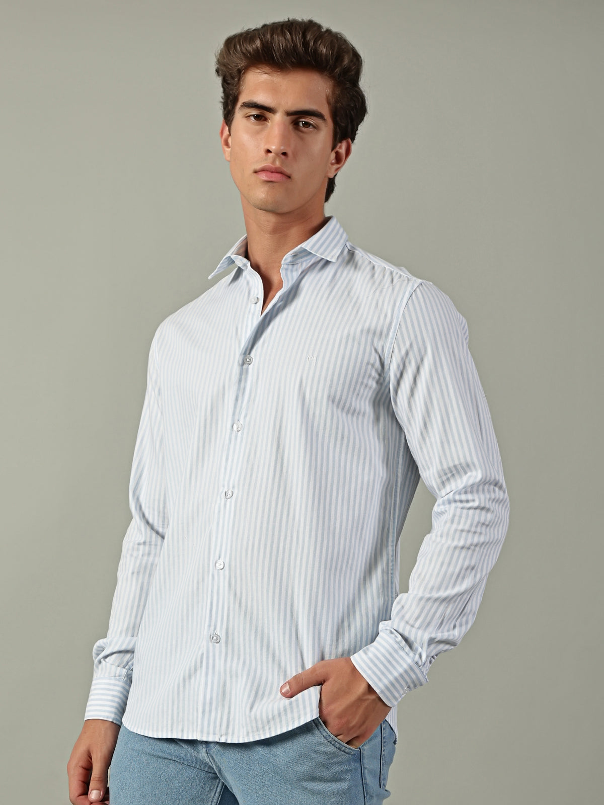 Sky Blue Striped