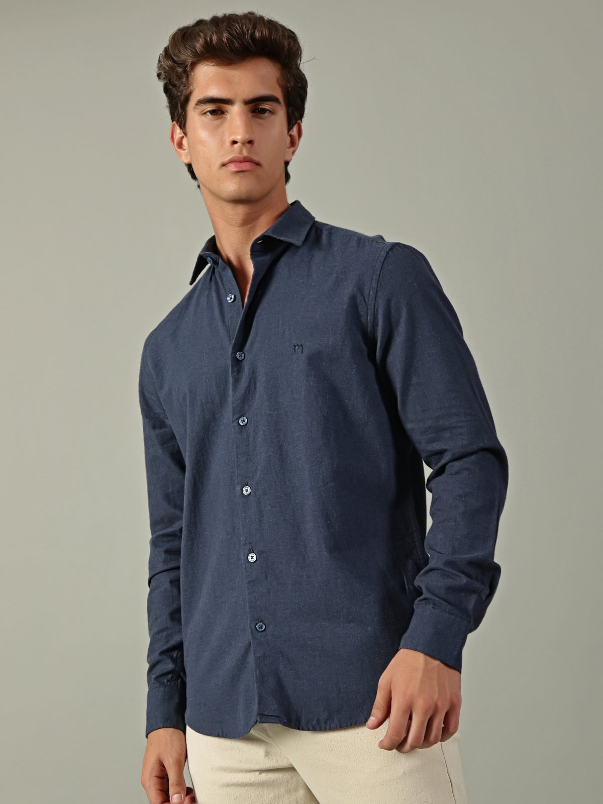 Navy Blue Plain Shirt