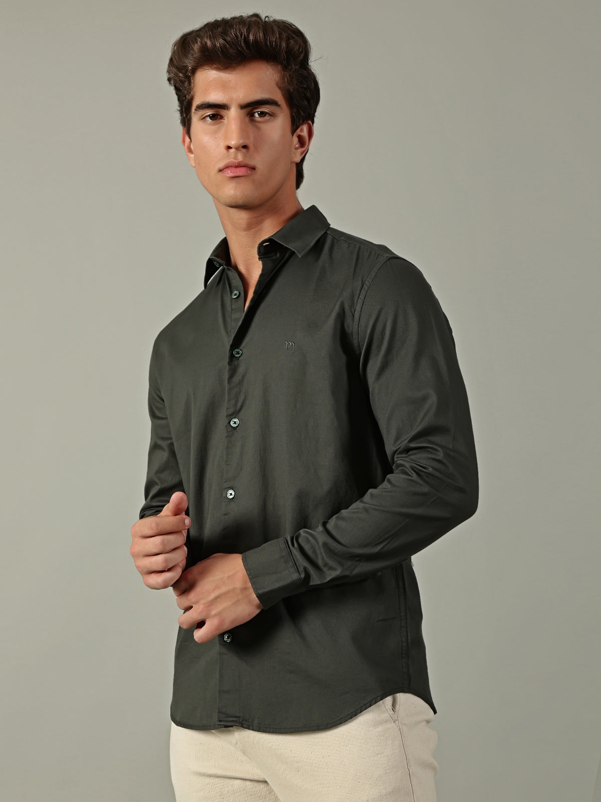 Green Plain Shirt