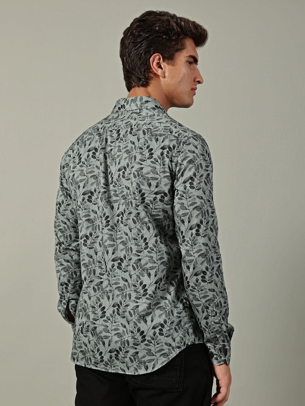 Green Leaf Printed Shirt