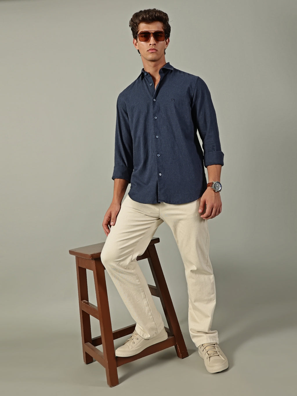 Navy Blue Plain Shirt