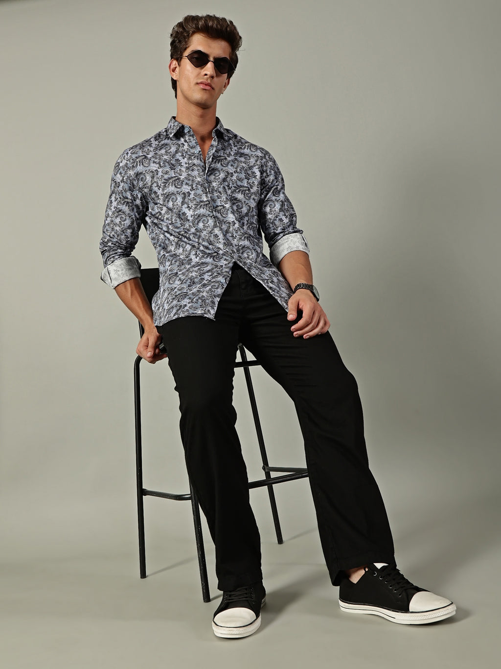 Blue Printed Shirt