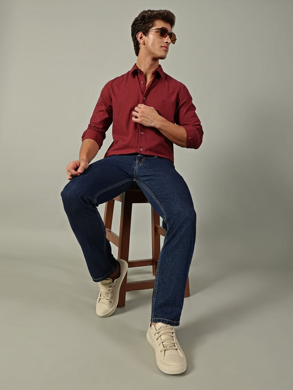 Maroon Plain Shirt