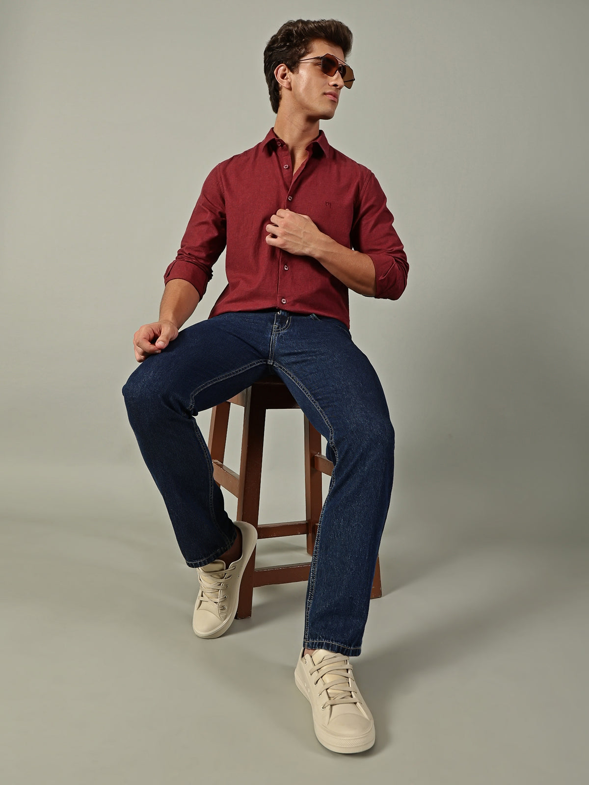 Maroon Plain Shirt