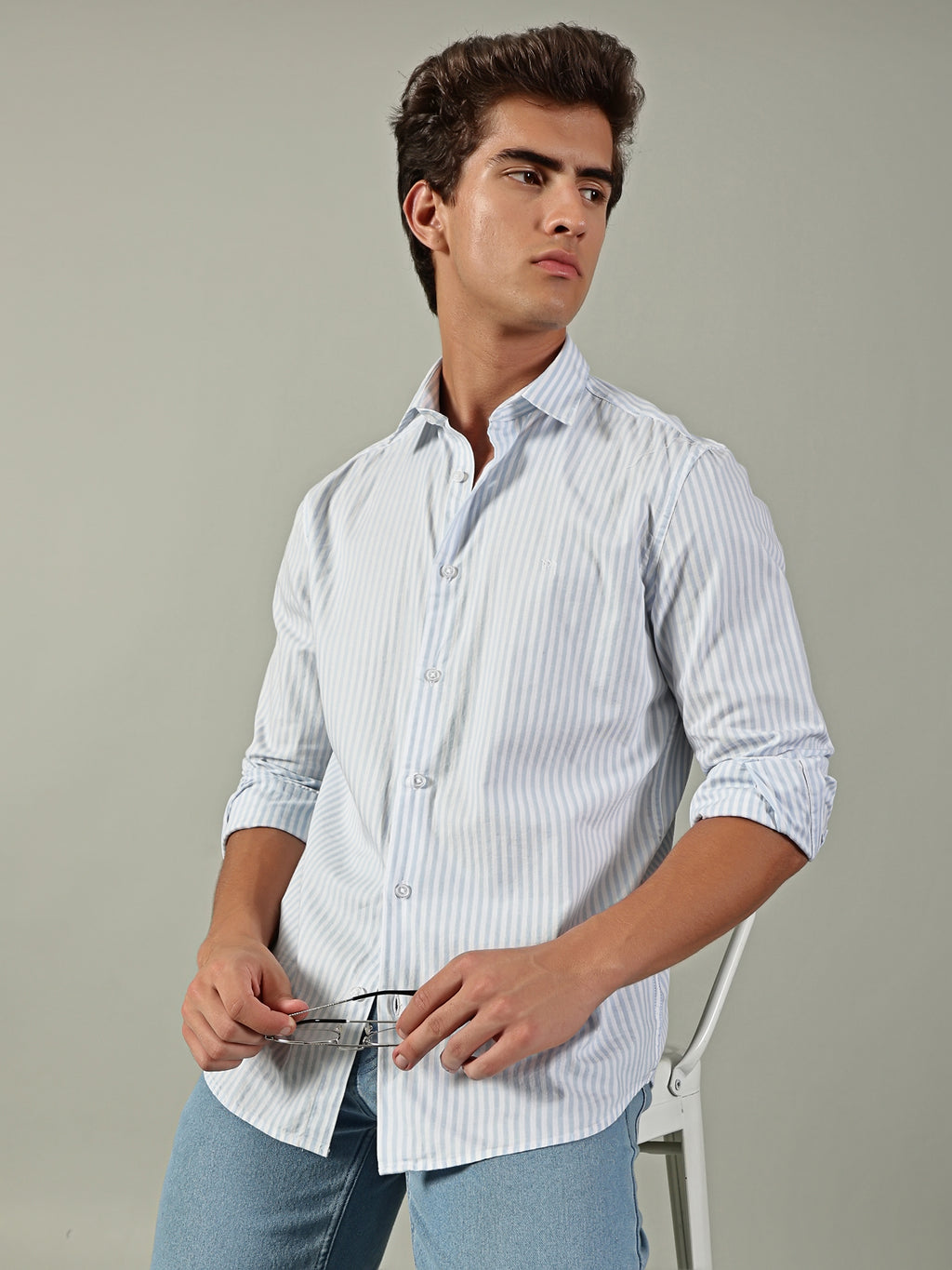 Sky Blue Striped