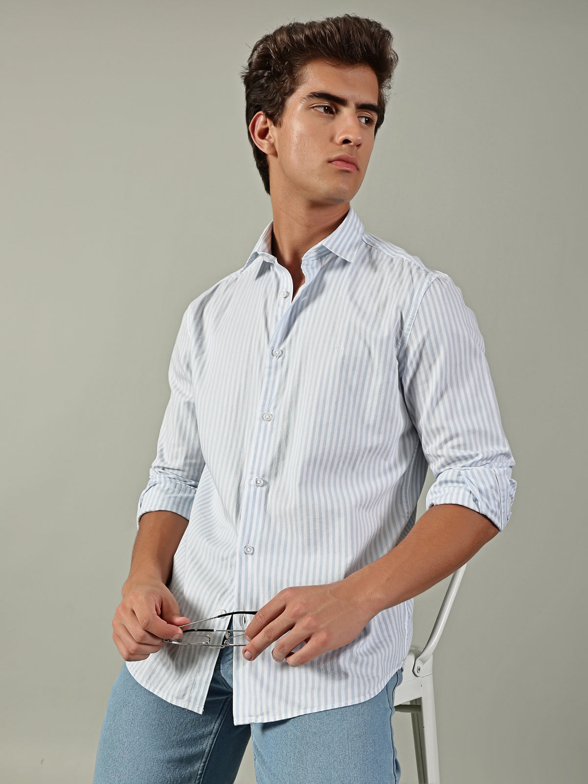 Sky Blue Striped