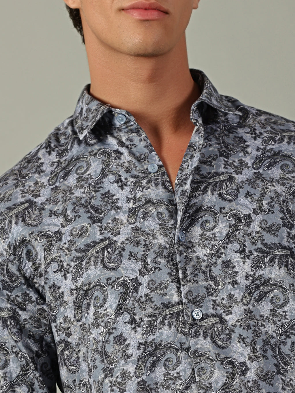 Blue Printed Shirt