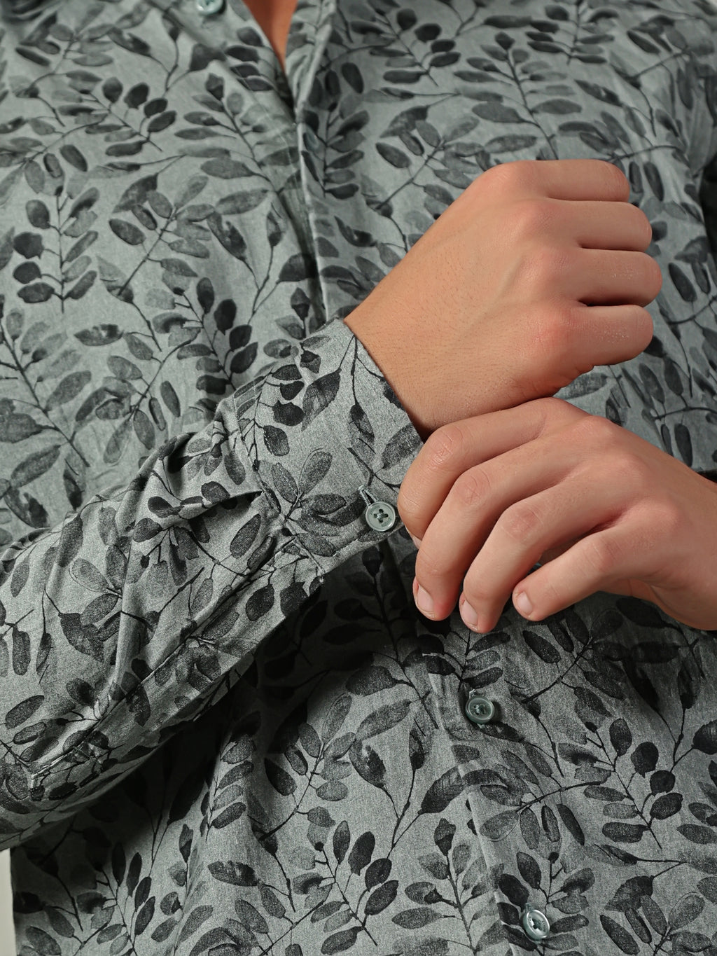 Green Leaf Printed Shirt