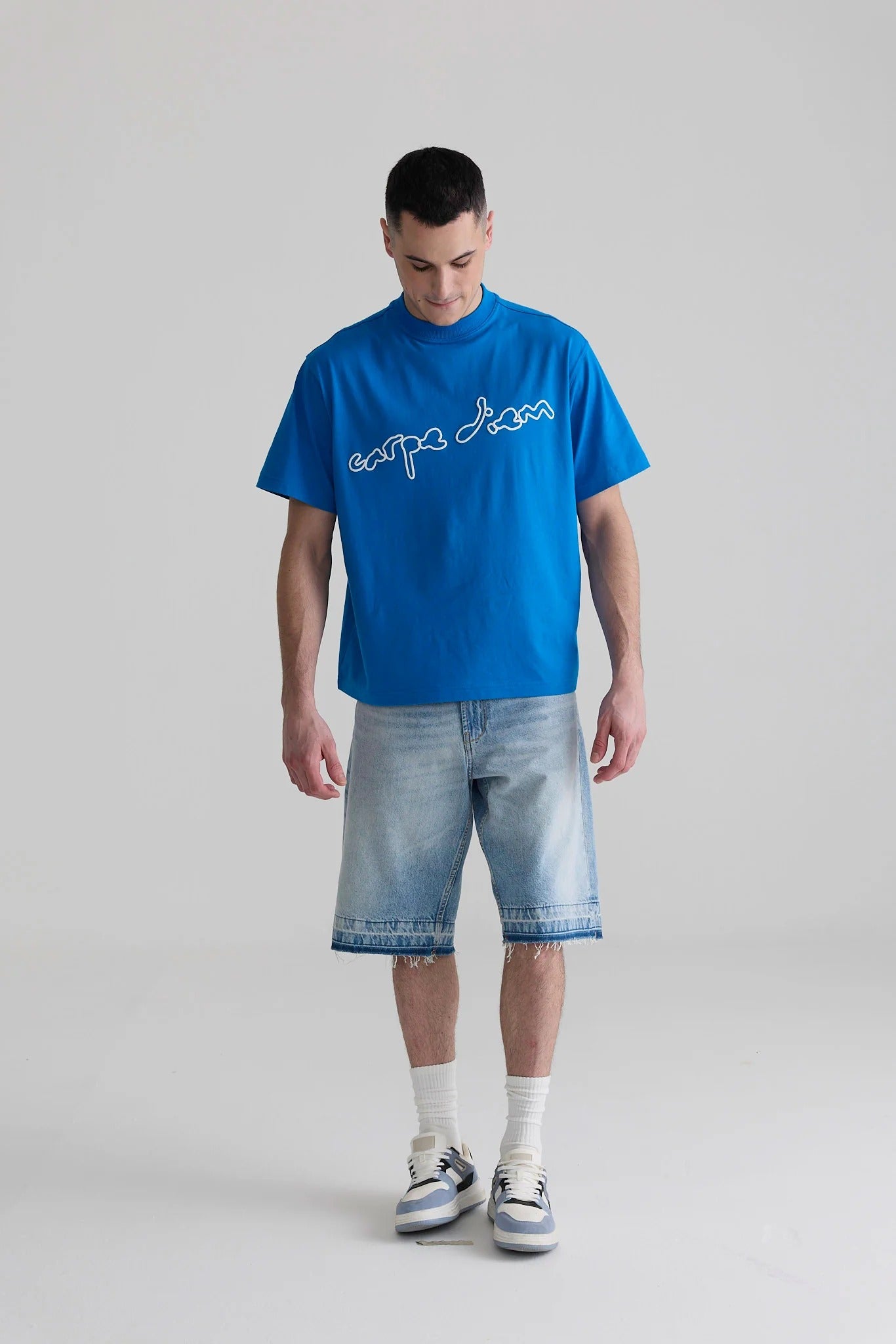 BLUE -  PRINTED STATEMENT TEE
