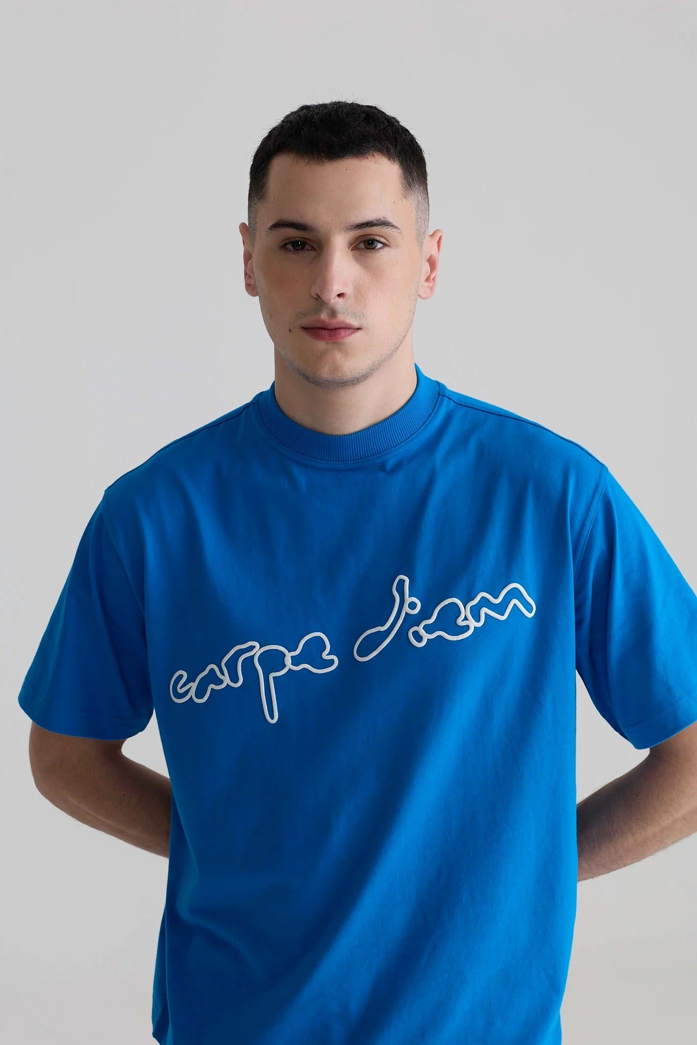BLUE -  PRINTED STATEMENT TEE
